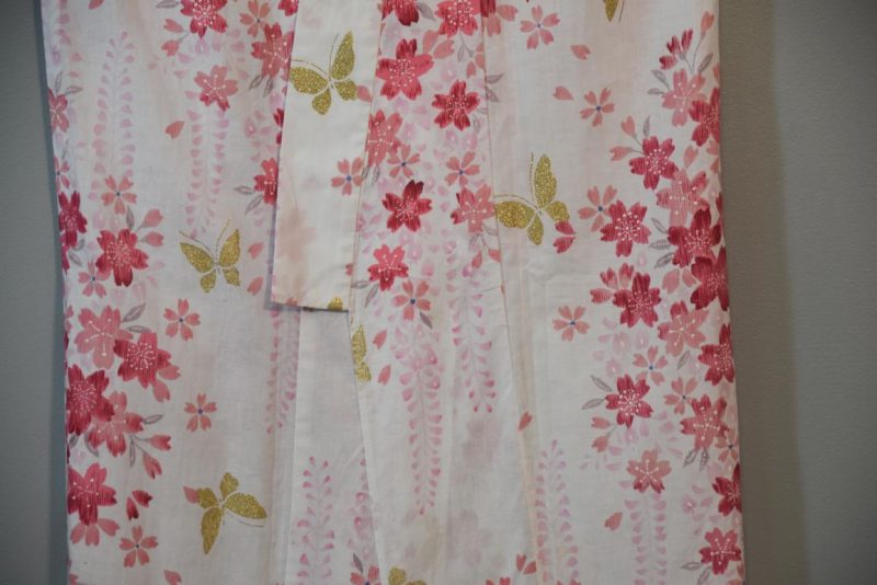 Golden Butterfly Vintage Japanese Cotton Yukata - Image 7