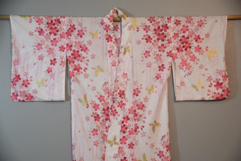 Golden Butterfly Vintage Japanese Cotton Yukata - Image 6