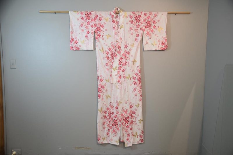 Golden Butterfly Vintage Japanese Cotton Yukata - Image 5