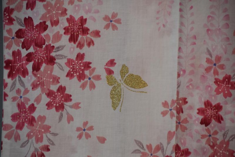 Golden Butterfly Vintage Japanese Cotton Yukata - Image 2