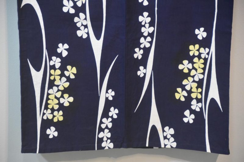 Blue and White Vintage Japanese Cotton Yukata - Image 3