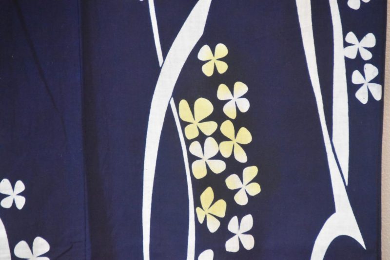 Blue and White Vintage Japanese Cotton Yukata - Image 2