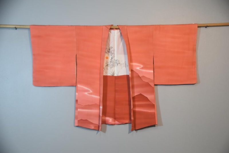 Peachy Shades Vintage Silk Haori - Image 3