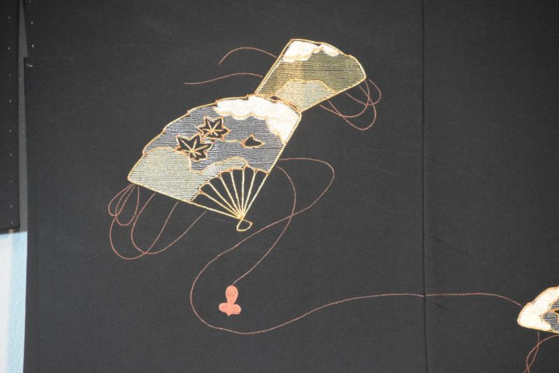 Gold Thread Vintage Silk Haori - Image 2
