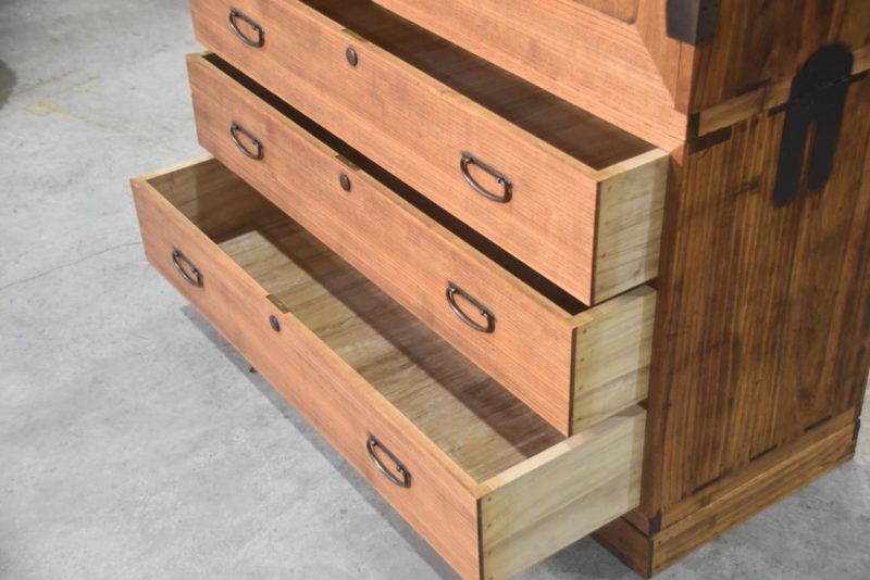 Japanese Vintage Wedding Chest (3 Sections) Width:1060mm - Image 11