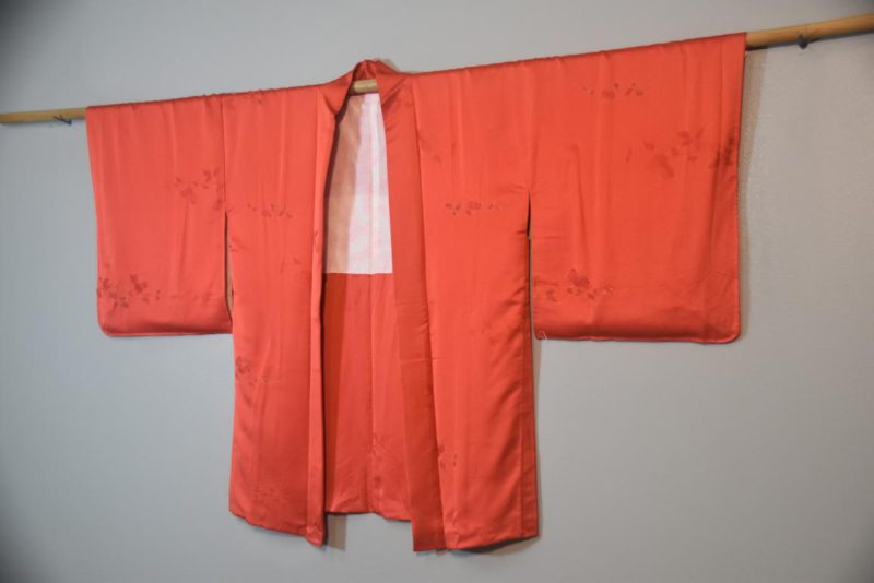 Kyoto Red Vintage Silk Haori - Image 3