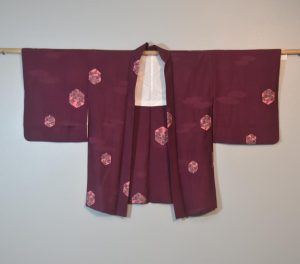 Maroon Cloud Vintage Silk Haori