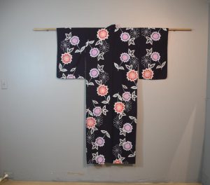 Japanese Flowers Vintage Cotton Yukata