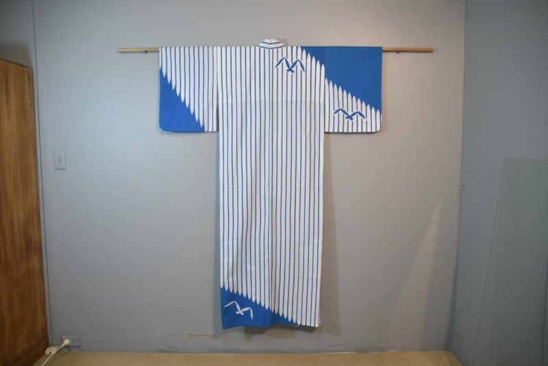 Blue Stripe Vintage Japanese Cotton Yukata