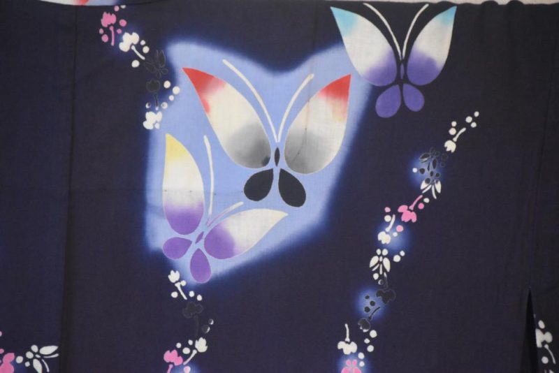 Butterfly Vintage Japanese Cotton Yukata - Image 2