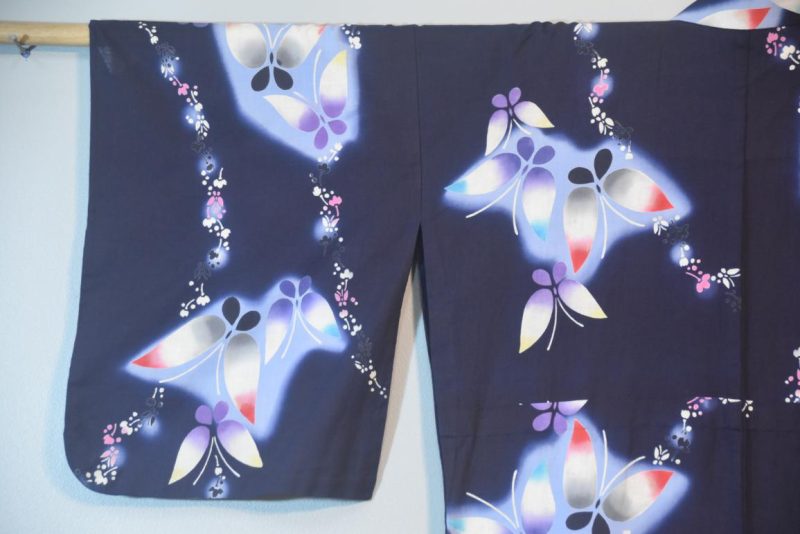 Butterfly Vintage Japanese Cotton Yukata - Image 5