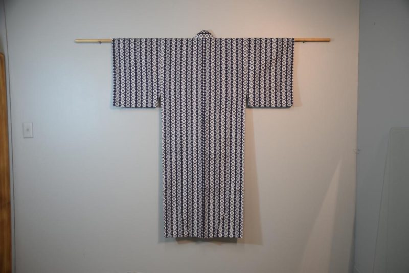 Blue and White Vintage Japanese Cotton Yukata