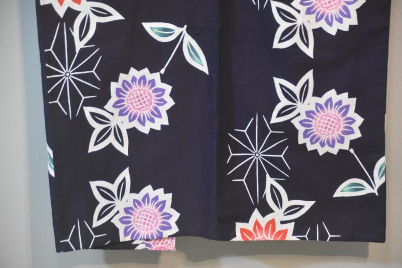 Japanese Flowers Vintage Cotton Yukata - Image 7