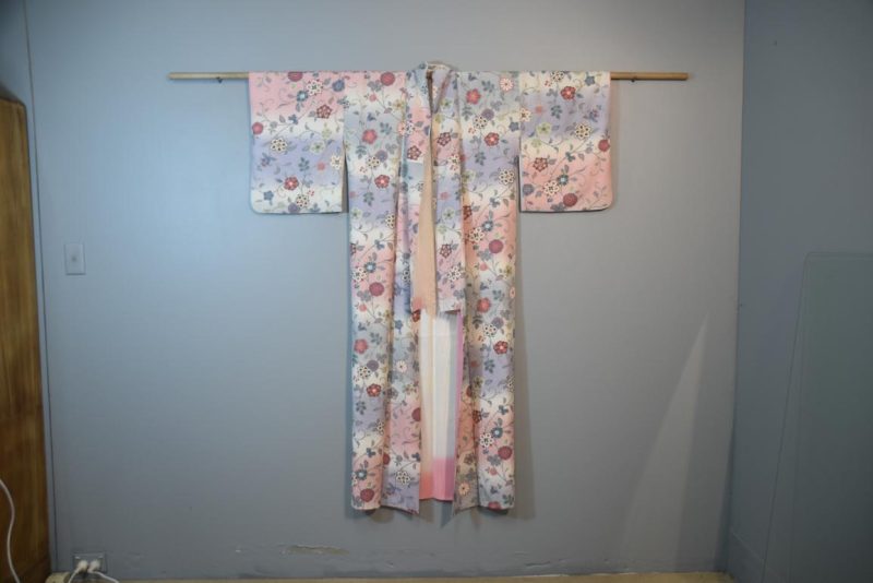 Soft Hues Japanese Silk Kimono - Image 6