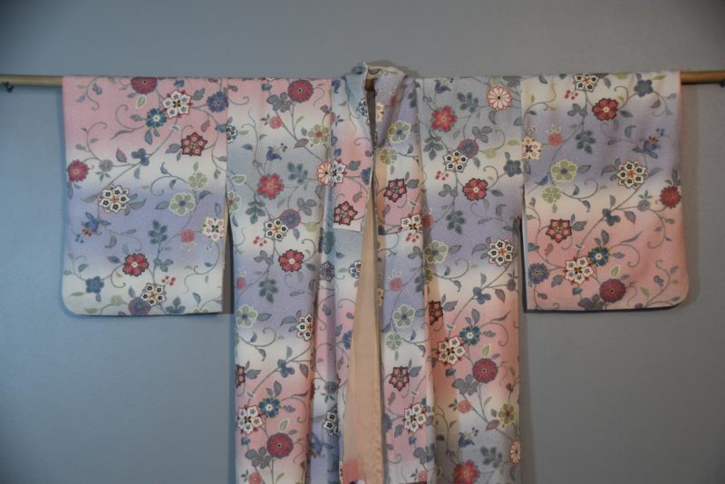 Soft Hues Japanese Silk Kimono - Image 4