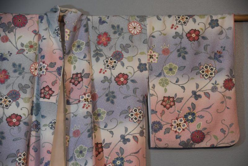 Soft Hues Japanese Silk Kimono - Image 5