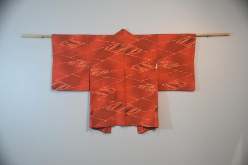 Russet Geometric Vintage Silk Haori