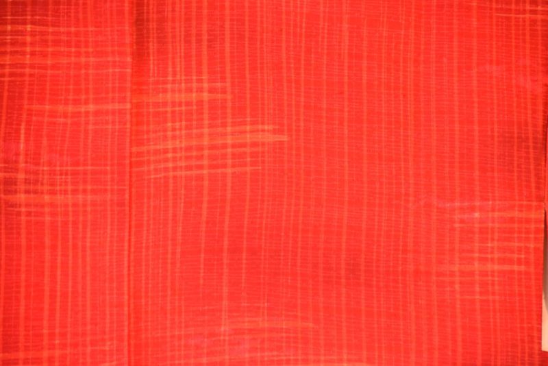 Checkered Pink Orange Vintage Silk Haori - Image 2