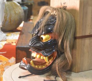 Japanese Wooden Demon Noh Mask Height:300mm