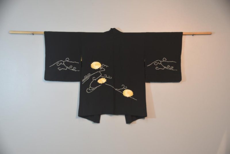 Daisy Embroidered Vintage Japanese Silk Haori