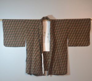 Geometric Designer Vintage Silk Haori Jacket