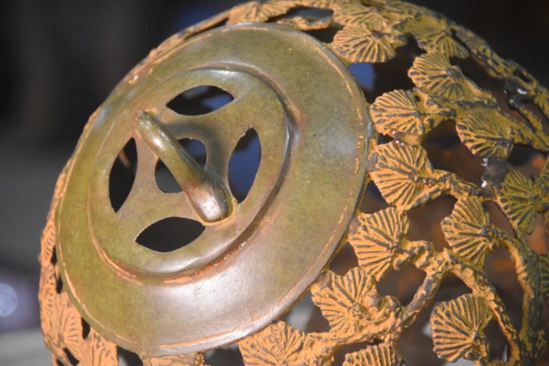 Japanese Bronze Hanging Lantern Width:220mm - Image 5