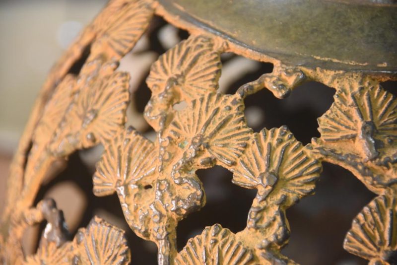 Japanese Bronze Hanging Lantern Width:220mm - Image 2