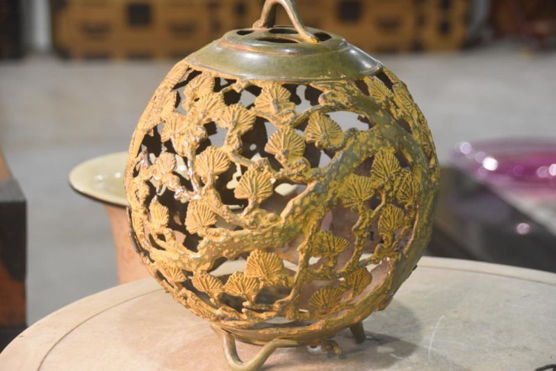 Japanese Bronze Hanging Lantern Width:220mm - Image 9