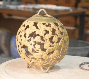Japanese Bronze Hanging Lantern Width:220mm