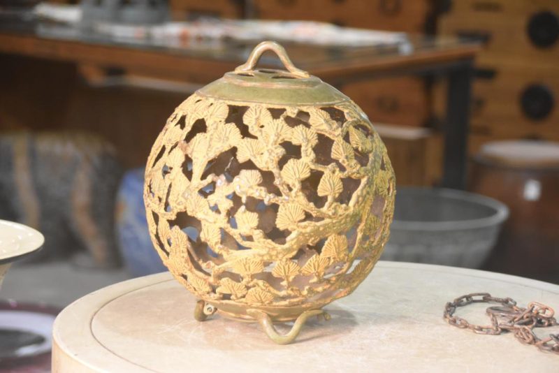 Japanese Bronze Hanging Lantern Width:220mm
