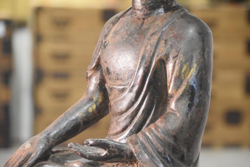 Chinese Cast Iron Buddha Height:590mm - Image 5
