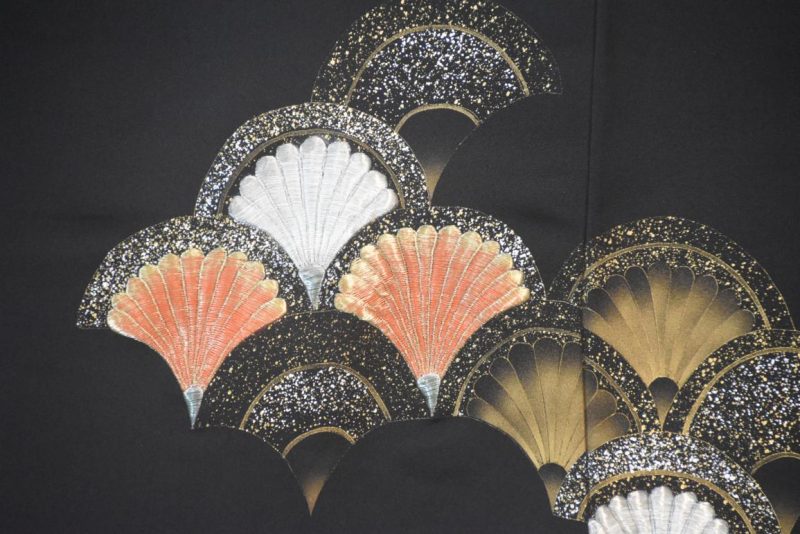 Scallops Vintage Japanese Silk Haori - Image 2