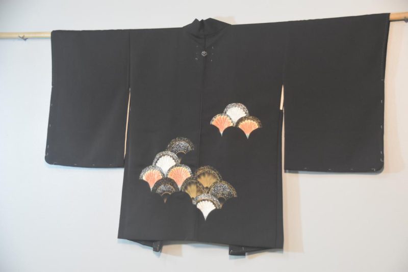 Scallops Vintage Japanese Silk Haori - Image 7