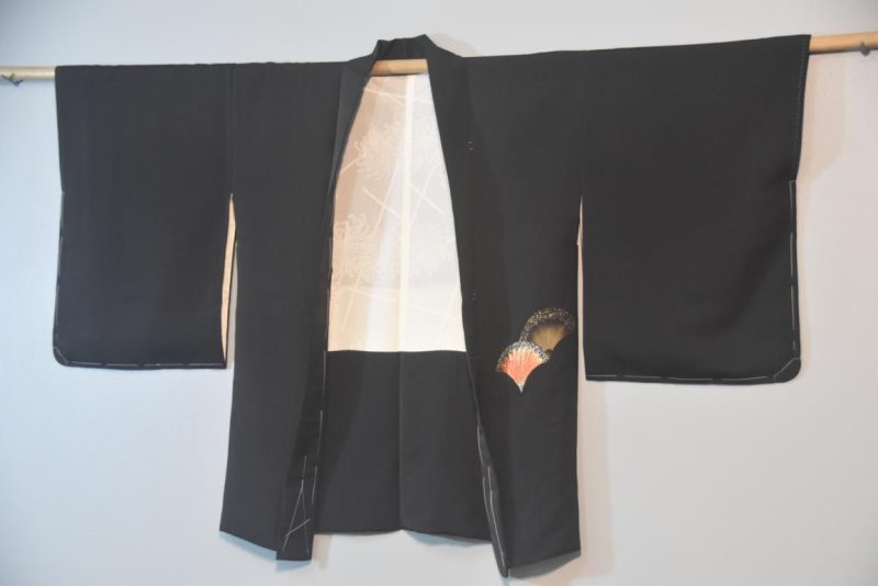 Scallops Vintage Japanese Silk Haori - Image 6