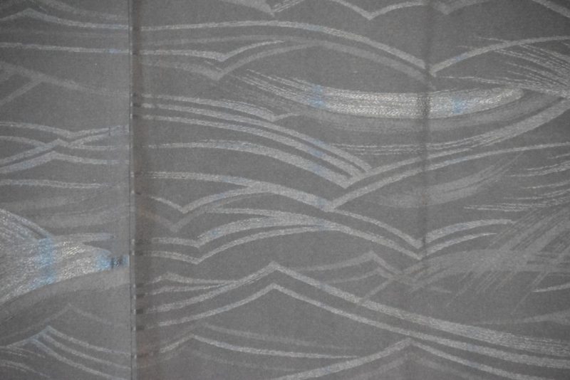 Jacquard Waves Vintage Japanese Silk Haori - Image 5