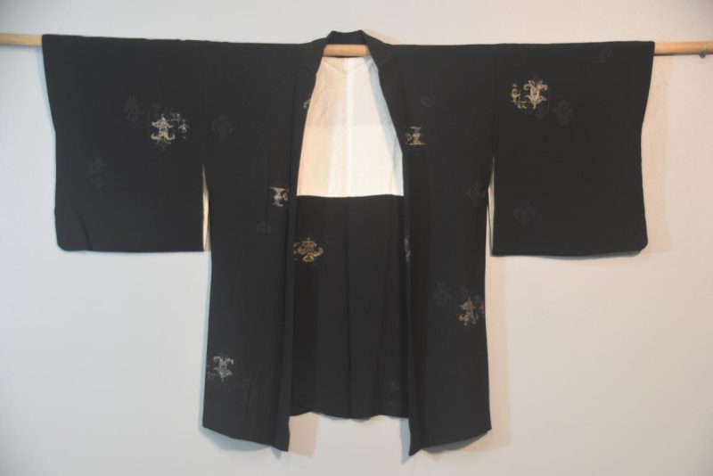 Metallic Icons Vintage Japanese Silk Haori - Image 5