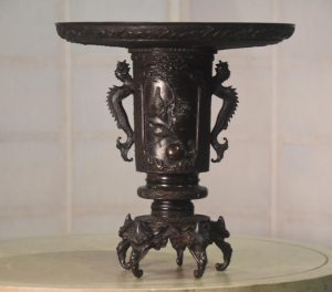 Japanese Cast Bronze Usubata Vase Width:295mm