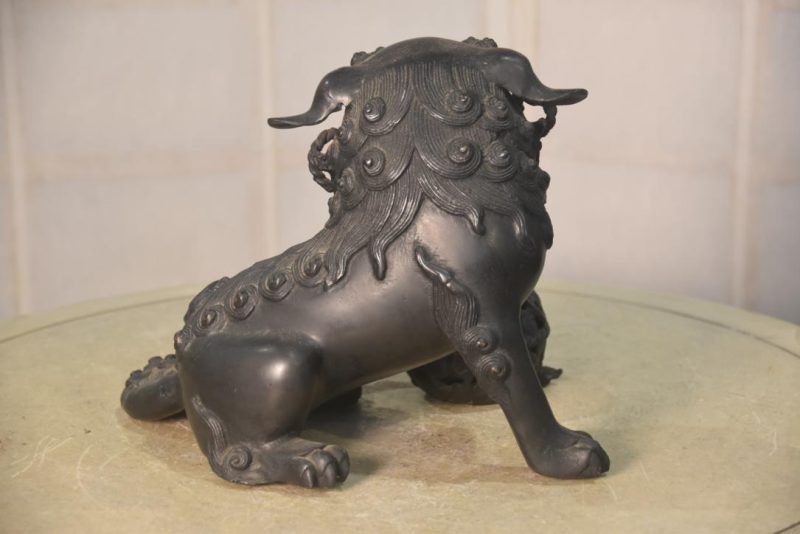 Japanese Cast Bronze Lion Dog Shishi Width:230mm - Image 4