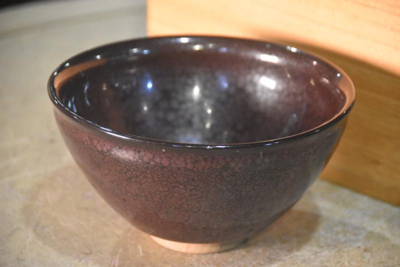 Tenmoku Chawan Tea Bowl in a Box  Width:135mm - Image 2