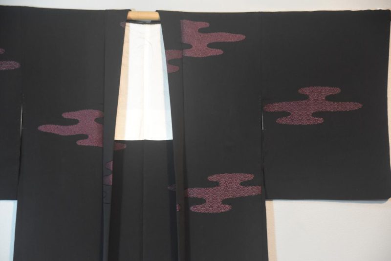 Purple Clouds Vintage Japanese Silk Haori - Image 4
