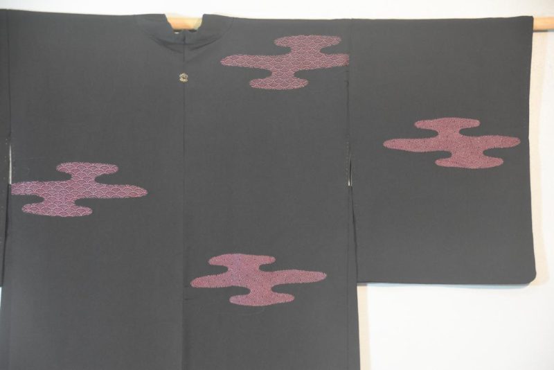 Purple Clouds Vintage Japanese Silk Haori - Image 3