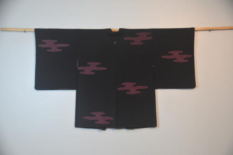 Purple Clouds Vintage Japanese Silk Haori