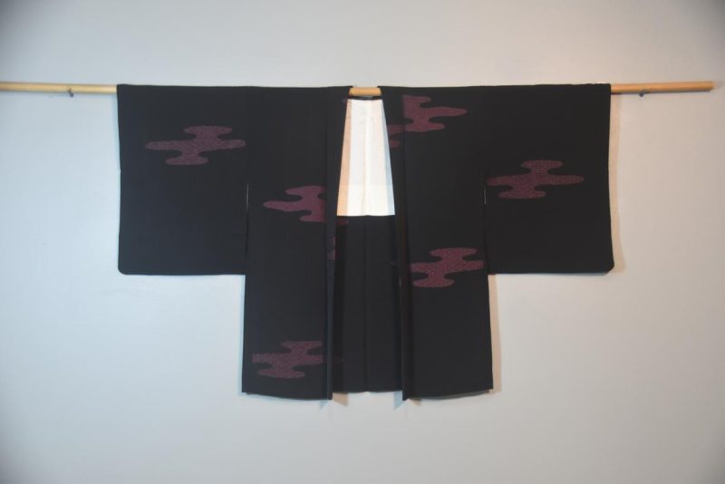 Purple Clouds Vintage Japanese Silk Haori - Image 5