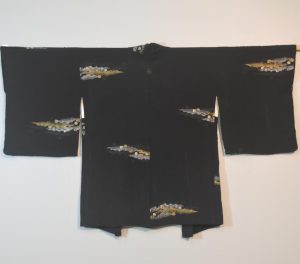 Metallic Flowers Vintage Japanese Silk Haori