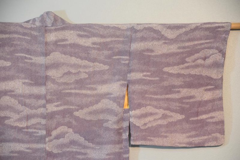 Purple Cloud Japanese Vintage Silk Haori - Image 8