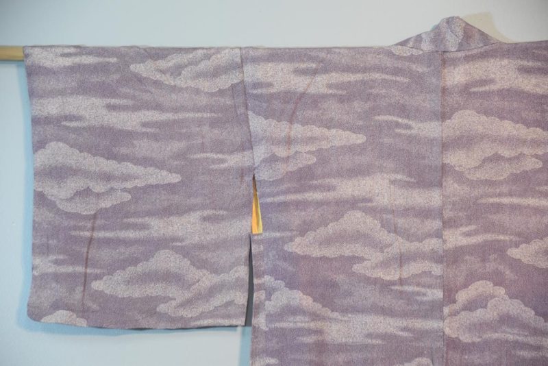 Purple Cloud Japanese Vintage Silk Haori - Image 7