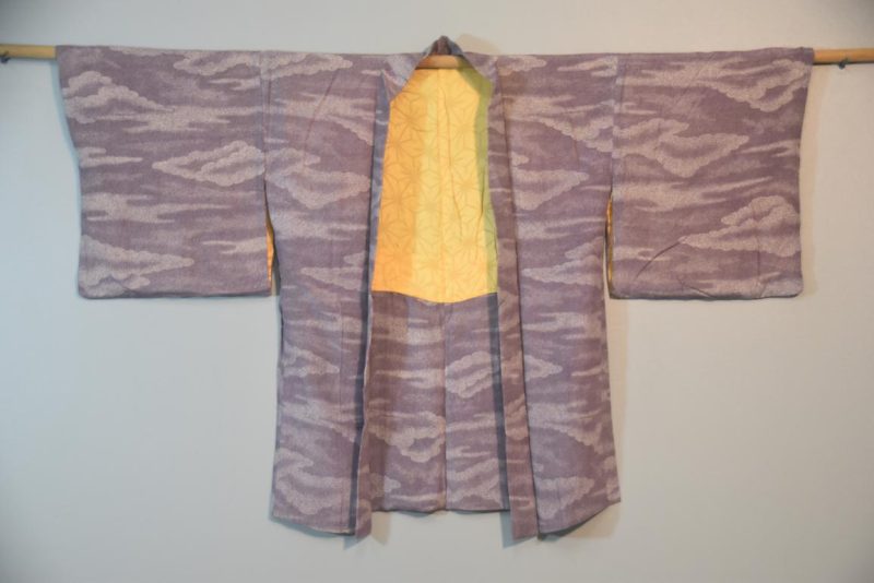 Purple Cloud Japanese Vintage Silk Haori - Image 4