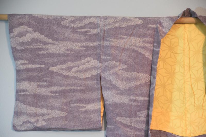 Purple Cloud Japanese Vintage Silk Haori - Image 5
