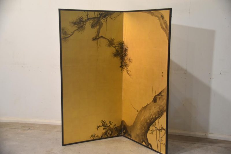 Sumi-E Pine 2 Panel Screen Width:1700mm - Image 5