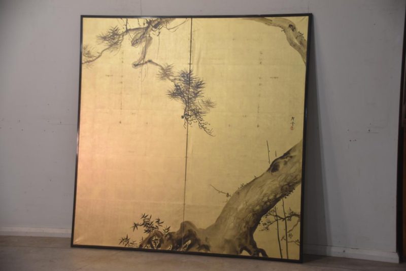 Sumi-E Pine 2 Panel Screen Width:1700mm - Image 6